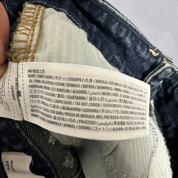 Hollister High-Rise Flare Leg Jeans Embroidered Dark Wash Blue Size W24 L32 - Picture 4 of 12